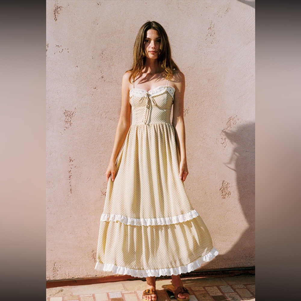 NWT Christy dawn Emma dress in sandstone dot - Picture 5 of 14